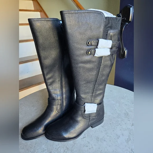 NATURALIZER LEATHER JESSIE BOOTS COLOR BLACK size 8.5 NWOT - Picture 3 of 5